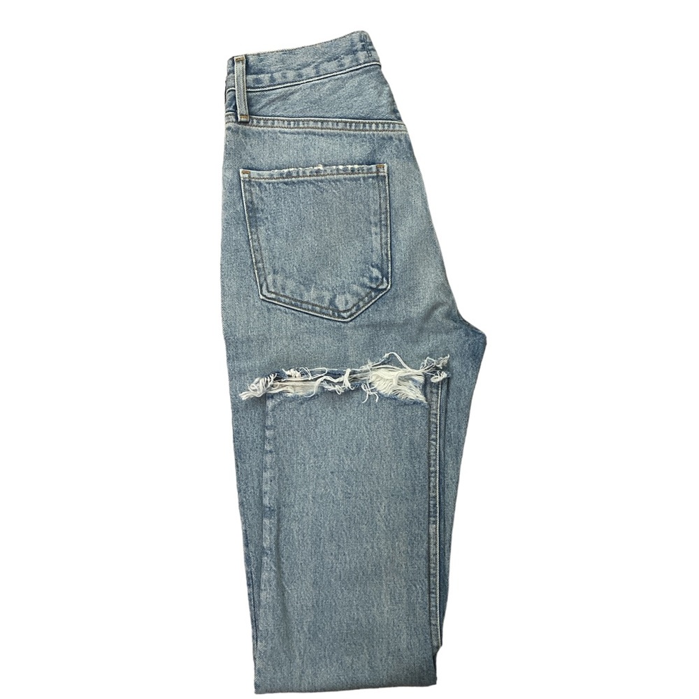 COPY - AGOLDE : Riley High Rise Straight Crop Jeans, Size 23